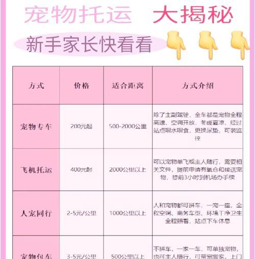 乘火车旅行，你可以带宠物！（了解规定，让旅途更愉快）